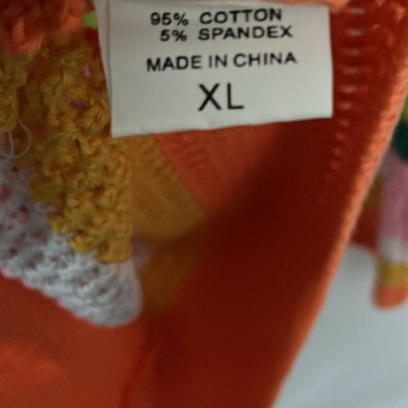 Unbranded: Rainbow colored Knit Swimsuit coverup dress- sheer- XL - Picture 2 of 16